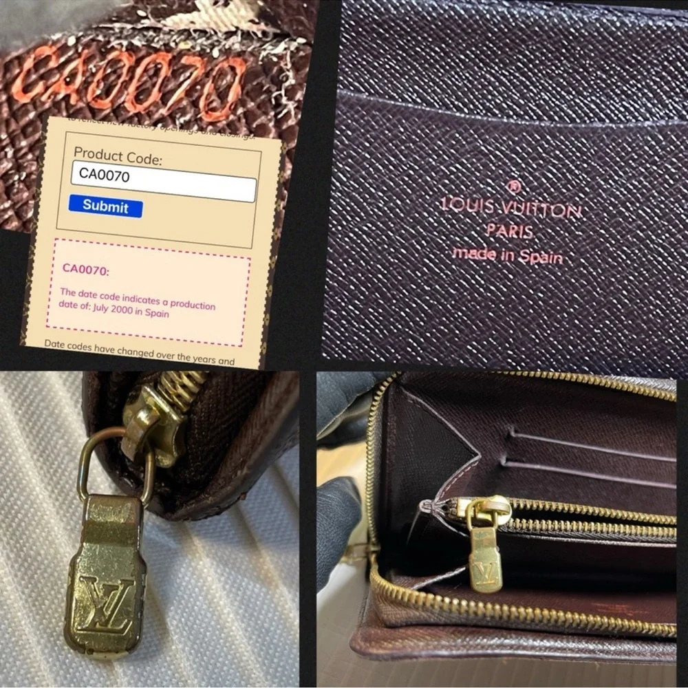 Louis Vuitton Damier Ebene Zippy Wallet